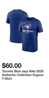 Sport Chek Toronto Blue Jays Nike 2025 Authentic Collection Dugout T-Shirt offer
