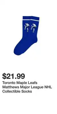 Sport Chek Toronto Maple Leafs Matthews Major League NHL Collectible Socks offer