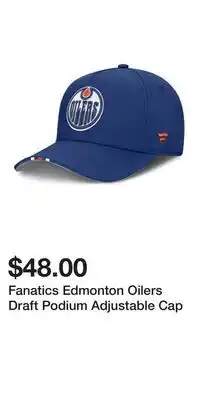 Sport Chek Fanatics Edmonton Oilers Draft Podium Adjustable Cap offer
