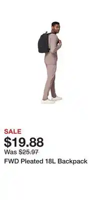 Sport Chek FWD Pleated 18L Backpack offer