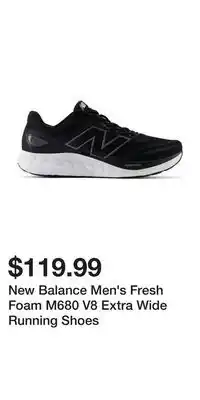 Sport Chek New Balance Men's Fresh Foam M680 V8 Extra Wide Running Shoes offer