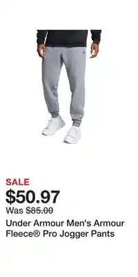 Sport Chek Under Armour Men's Armour Fleece Pro Jogger Pants offer