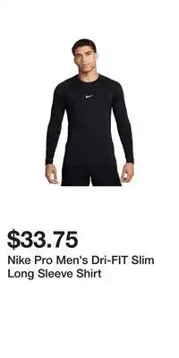 Sport Chek Nike Pro Men's Dri-FIT Slim Long Sleeve Shirt offer