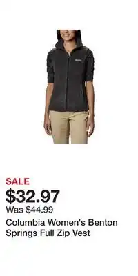 Sport Chek Columbia Women's Benton Springs Full Zip Vest offer