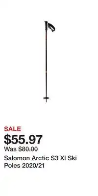 Sport Chek Salomon Arctic S3 Xl Ski Poles 2020/21 offer