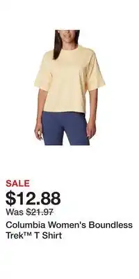 Sport Chek Columbia Women's Boundless Trek T Shirt offer