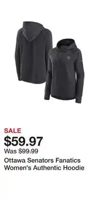 Sport Chek Ottawa Senators Fanatics Women's Authentic Hoodie offer