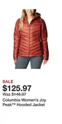 Sport Chek Columbia Women's Joy Peak Hooded Jacket offer