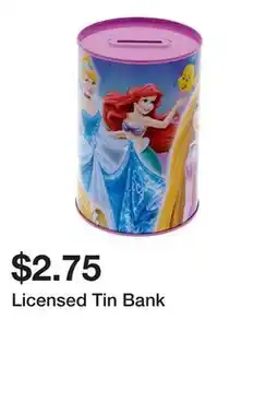 Dollarama Licensed Tin Bank offer