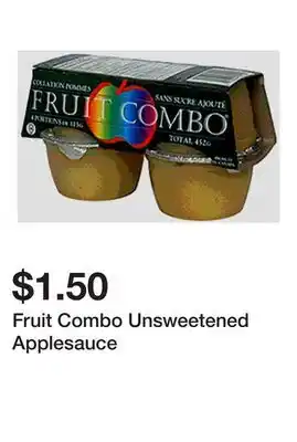 Dollarama Fruit Combo Unsweetened Applesauce offer