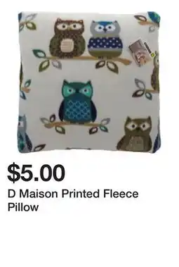 Dollarama D Maison Printed Fleece Pillow offer