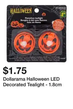 Dollarama Dollarama Halloween LED Decorated Tealight - 1.8cm offer