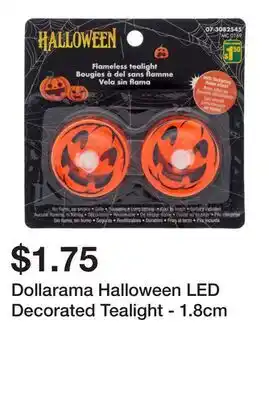 Dollarama Dollarama Halloween LED Decorated Tealight - 1.8cm offer