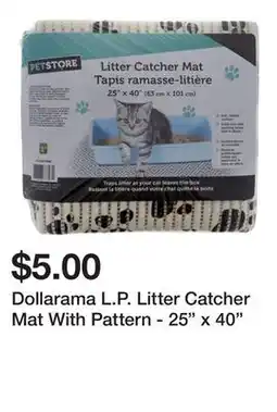 Dollarama Dollarama L.P. Litter Catcher Mat With Pattern - 25 x 40 offer