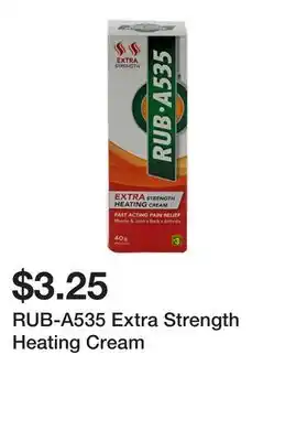 Dollarama RUB-A535 Extra Strength Heating Cream offer