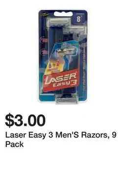 Dollarama Laser Easy 3 Men'S Razors, 9 Pack offer