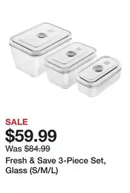 TSC Stores Fresh & Save 3-Piece Set, Glass (S/M/L) offer