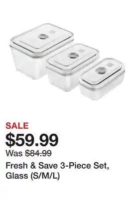 TSC Stores Fresh & Save 3-Piece Set, Glass (S/M/L) offer