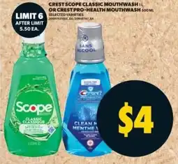 Real Canadian Superstore Crest scope classic mouthwash offer