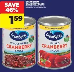 Real Canadian Superstore Ocean spray cranberry sauce offer