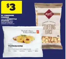 Real Canadian Superstore PC yorkshire pudding or homestyle stuffing offer