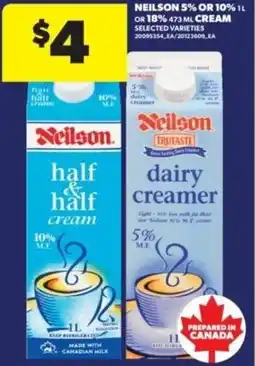 Real Canadian Superstore Neilson 5% or 10% and 18% cream offer