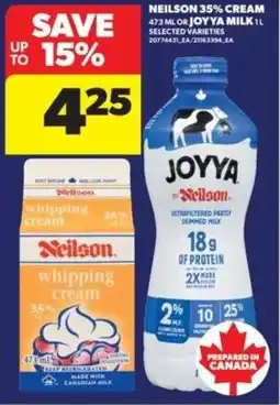 Real Canadian Superstore Neilson 35% cream or joyya milk offer