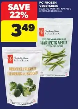 Real Canadian Superstore PC' frozen vegetables offer