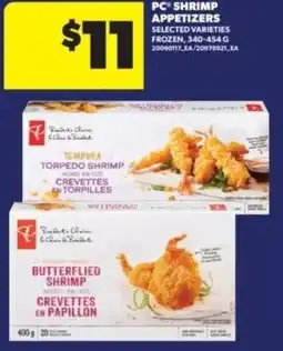 Real Canadian Superstore PC shrimp appetizers offer