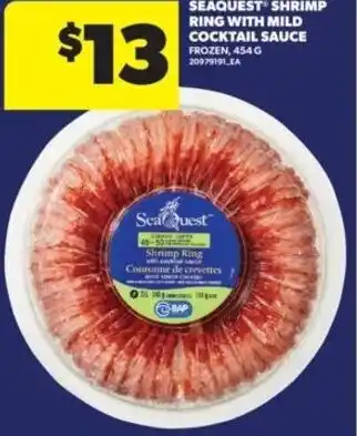 Real Canadian Superstore Seaquest shrimp ring with mild cocktail sauce offer