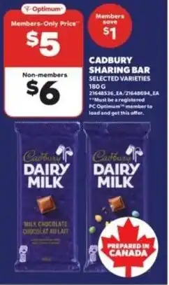 Real Canadian Superstore Cadbury sharing bar offer