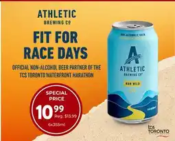 Marche Leo's ATHLETIC BREWING CO NON-ALCOHOL BEER PARTNER OF THE TCS TORONTO WATERFRONT MARATHON offer