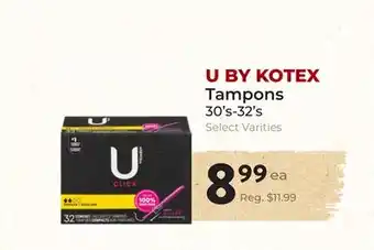 Marche Leo's U BY KOTEX Tampons offer