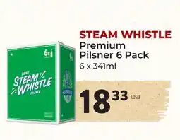 Marche Leo's STEAM WHISTLE Premium Pilsner offer