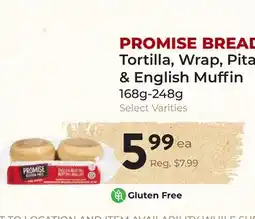Marche Leo's PROMISE BREAD Tortilla, Wrap, Pita & English Muffin offer