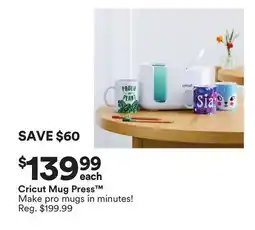 Michaels Cricut Mug Press offer