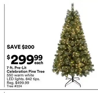 Michaels 7 ft. Pre-Lit Celebration Pine Tree offer