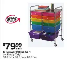Michaels 12-Drawer rolling Cart by Simply Tidy offer