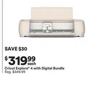 Michaels Cricut explore 4 with Digital Bundle offer