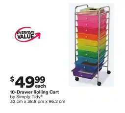 Michaels 10-Drawer rolling Cart Simply Tidy offer