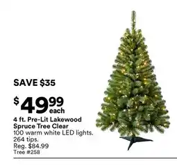 Michaels 4 ft. Pre-Lit Lakewood Spruce Tree offer