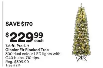 Michaels Glacier Fir Flocked Tree offer