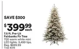 Michaels 7.5 ft. Pre-Lit Fairbanks Fir Tree offer