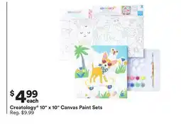 Michaels Creatology 10 x 10 Canvas Paint Sets offer