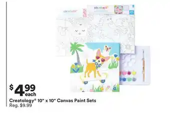 Michaels Creatology 10 x 10 Canvas Paint Sets offer