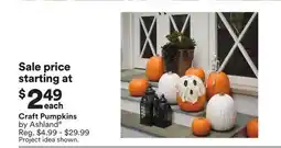 Michaels Ashland Craft Pumpkins offer