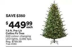 Michaels 7.5 ft. Pre-Lit Collins Fir Tree offer