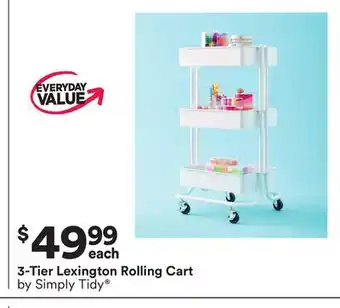Michaels 3-Tier Lexington rolling Cart by Simply Tidy offer