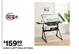 Michaels Artist's Loft Glass Art Table offer