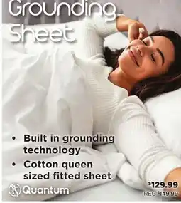 Showcase Quantum Grounding Sheet Cotton Queen Size Fitted Bed Sheet offer